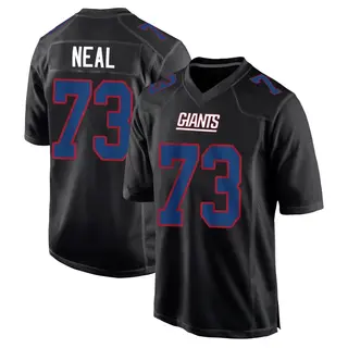 New York Giants Youth Evan Neal Game Carbon Fashion Jersey - Black