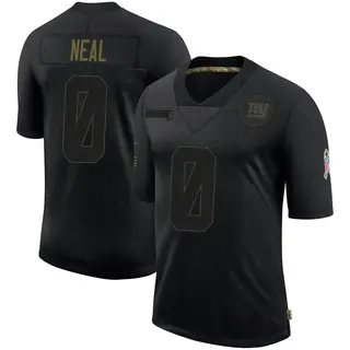 New York Giants Youth Evan Neal Limited 2020 Salute To Service Retired Jersey - Black