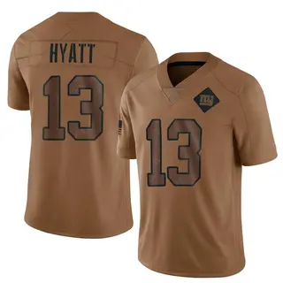 New York Giants Youth Jalin Hyatt Limited 2023 Salute To Service Jersey - Brown