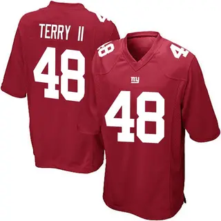 New York Giants Youth Jermaine Terry II Game Alternate Jersey - Red