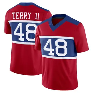 New York Giants Youth Jermaine Terry II Limited Century Alternate Vapor F.U.S.E. Jersey - Red