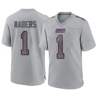 New York Giants Youth Malik Nabers Game Atmosphere Fashion Jersey - Gray
