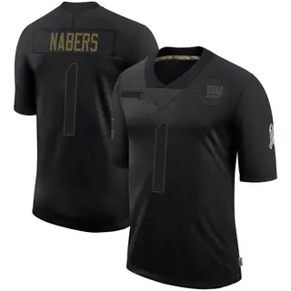 New York Giants Youth Malik Nabers Limited 2020 Salute To Service Retired Jersey - Black
