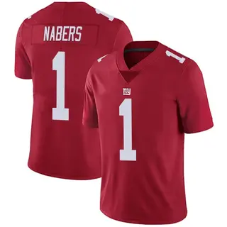 New York Giants Youth Malik Nabers Limited Alternate Vapor Untouchable Jersey - Red