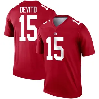 New York Giants Youth Tommy DeVito Legend Inverted Jersey - Red