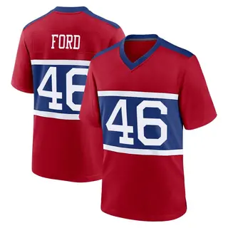 New York Giants Youth Trace Ford Game Century Alternate Jersey - Red