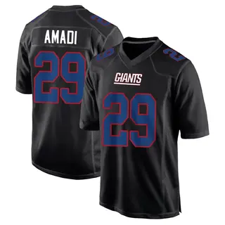 New York Giants Youth Ugo Amadi Game Carbon Fashion Jersey - Black