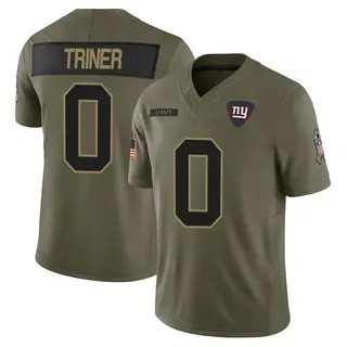 New York Giants Youth Zach Triner Limited 2025 Salute to Service Jersey - Olive