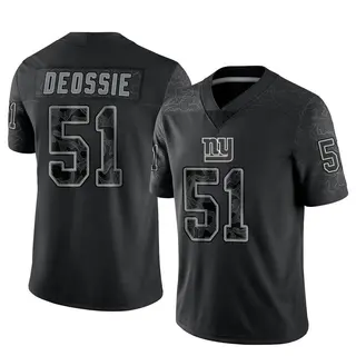 New York Giants Youth Zak DeOssie Limited Reflective Jersey - Black